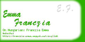 emma franczia business card